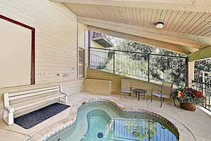 Piscine extérieure, piscine chauffée