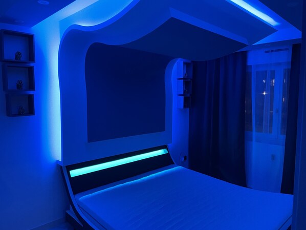1 bedroom, desk, soundproofing, iron/ironing board