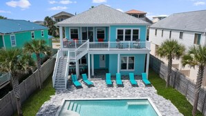 Pool - Just Beachy: Stunning 4BR Oceanfront Home + Private Pool (St. Augustine)