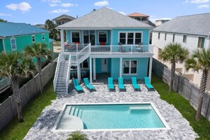 Pool - Just Beachy: Stunning 4BR Oceanfront Home + Private Pool (St. Augustine)