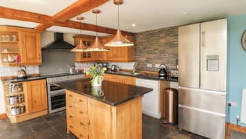 Fridge, dishwasher, electric kettle, toaster
