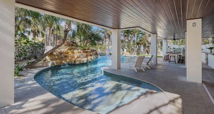 Stunning Home, Resort Pool Area w/ Waterslide and Spa, Gulf Views