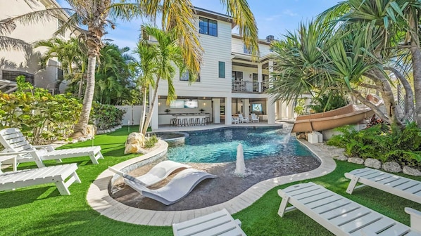 Outdoor pool, a heated pool