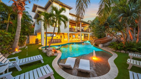 Outdoor pool, a heated pool