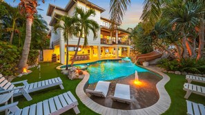 Outdoor pool, a heated pool - Steps to Beach/Siesta Village-Resort Pool w/Slide (Siesta Key)