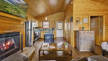 TV, fireplace, offices