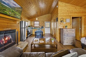 TV, fireplace, offices