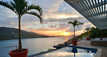 Stunning 360° Views of Magens Bay, St.John & BVI's. Luxury 6 bedroom villa