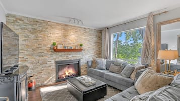 Smart TV, fireplace
