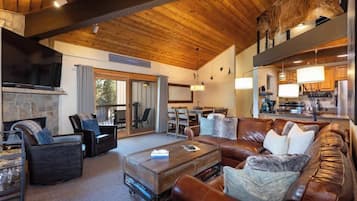 LED TV, fireplace, offices