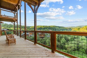 Terrace/patio - Best Location w/ Views, KING Beds, 3 TV Gaming Wall, and Giant Scrabble Board (Sevierville)
