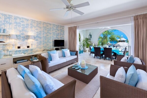 TV, DVD player, books