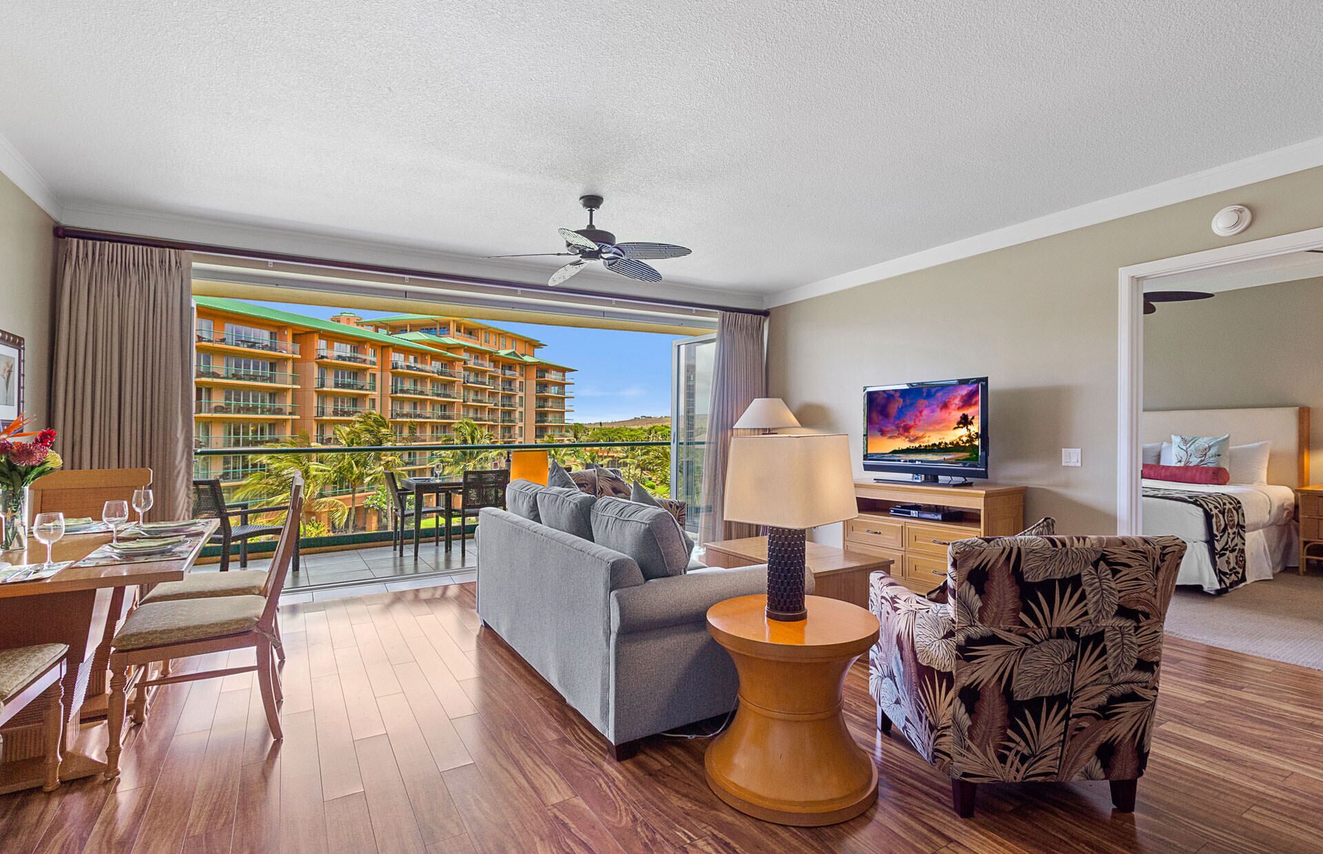 TV, DVD player, stereo