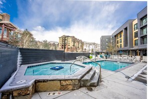 Outdoor pool, a heated pool