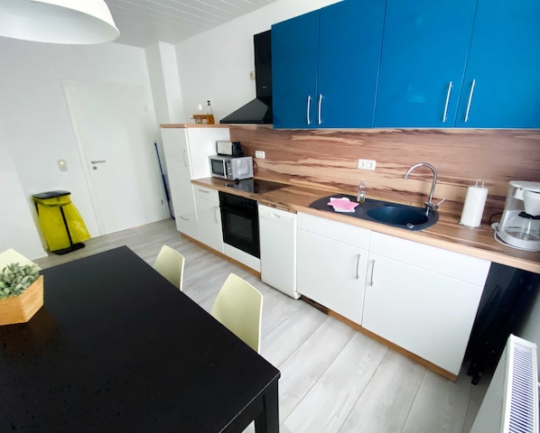 Fridge, oven, dishwasher, electric kettle