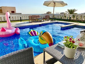 Outdoor pool, a heated pool