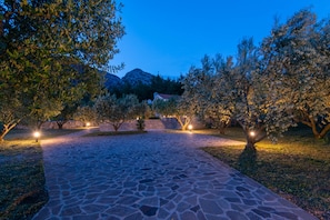 Front of property – evening/night