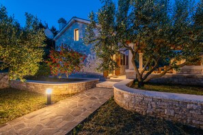 Front of property - evening/night - Little Stone House (Orebic)