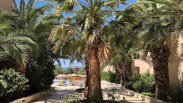 Piscine extérieure (ouverte en saison), parasols de plage