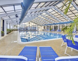 Indoor pool, a heated pool