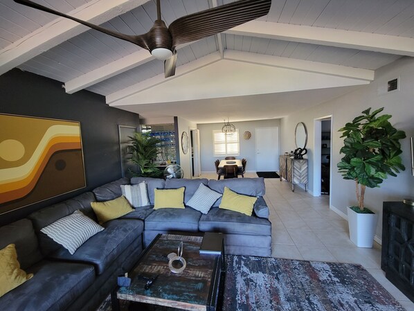 Smart TV, foosball, table tennis, computer monitors