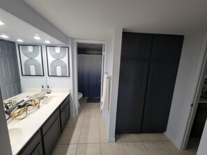 Combined shower/tub, hair dryer, towels, soap - Unique large desert(+) rental opportunity (Palm Springs)