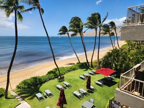 Property grounds - Beachfront Condo with Great Ocean, Mountain and Pool Views Steps from the Sand (Kihei)