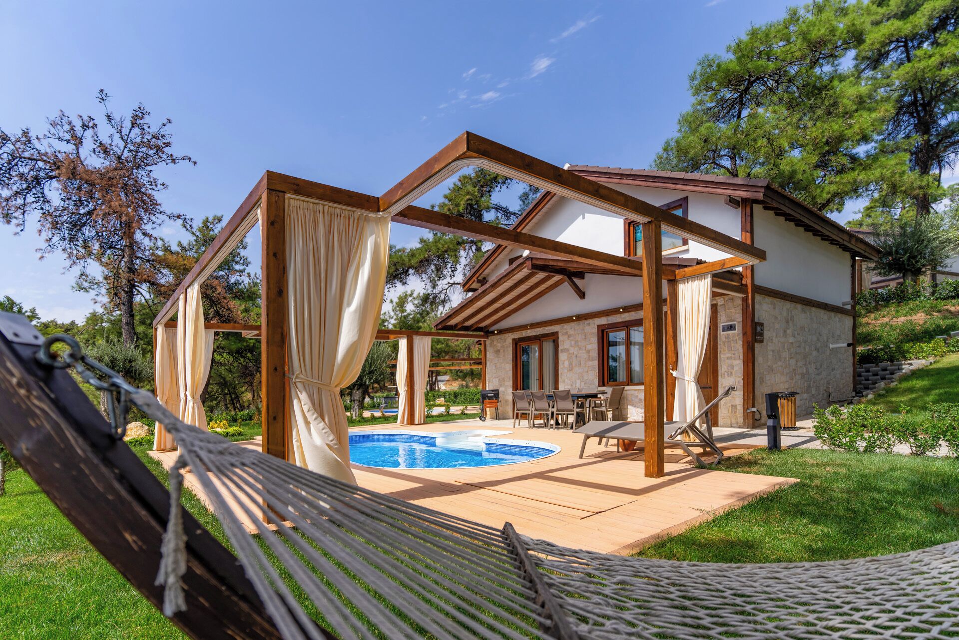 Family Villa, 4 Bedrooms, Non Smoking, Pool View | Down comforters, minibar, in-room safe, soundproofing