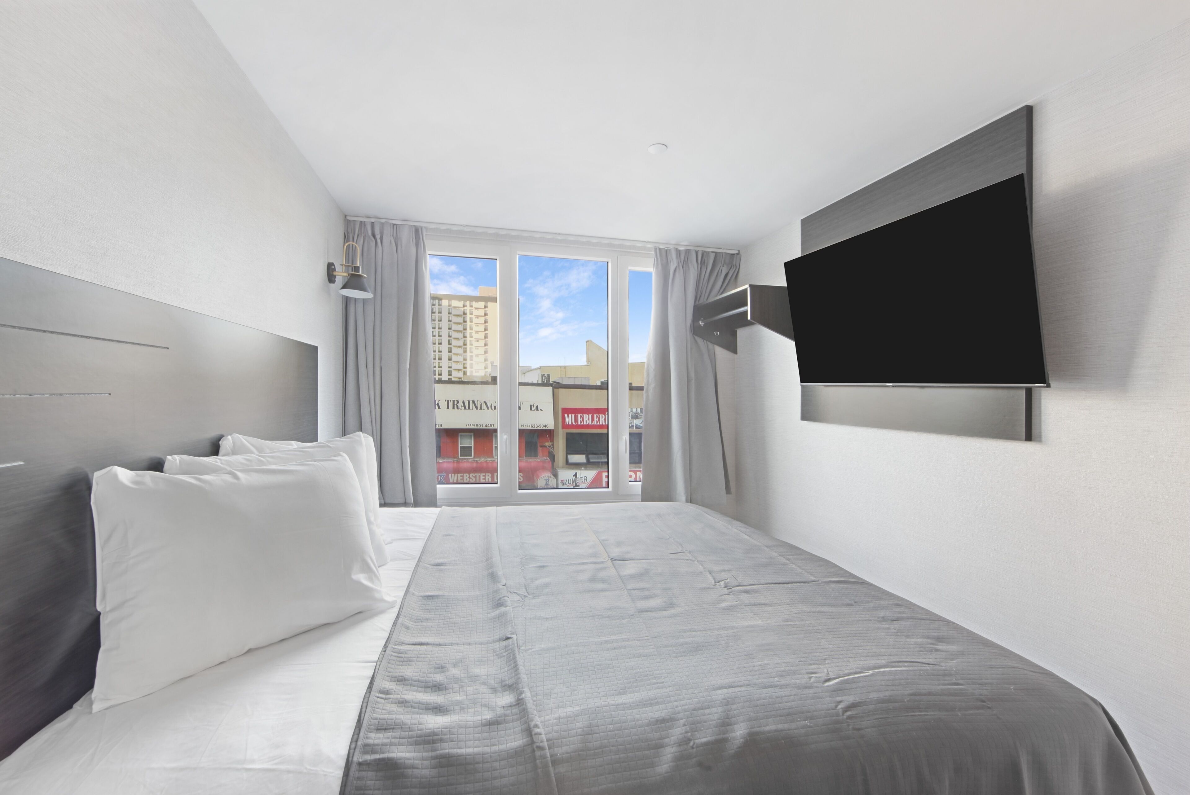 Desk, free WiFi, bed sheets