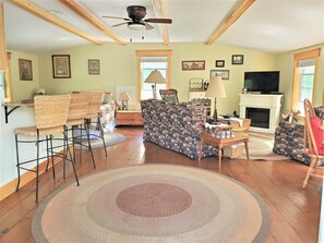 スマートテレビ、暖炉、ビデオライブラリ