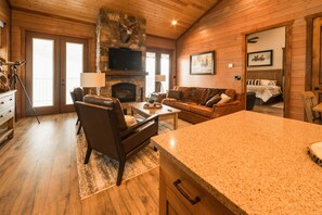Fireplace, table football - Small Group Rental | Cabins 4 - 6 | (Franklin County)