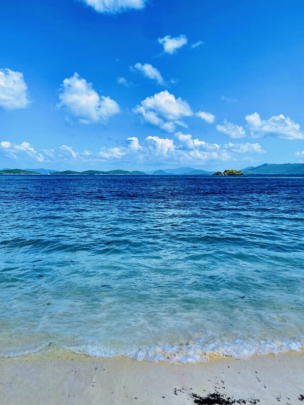 On the beach, sun-loungers, beach towels - Crystal Cove At Sapphire Beach (St Thomas)