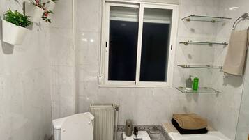 Ensemble douche/baignoire, sĂšche-cheveux, bidet, serviettes fournies