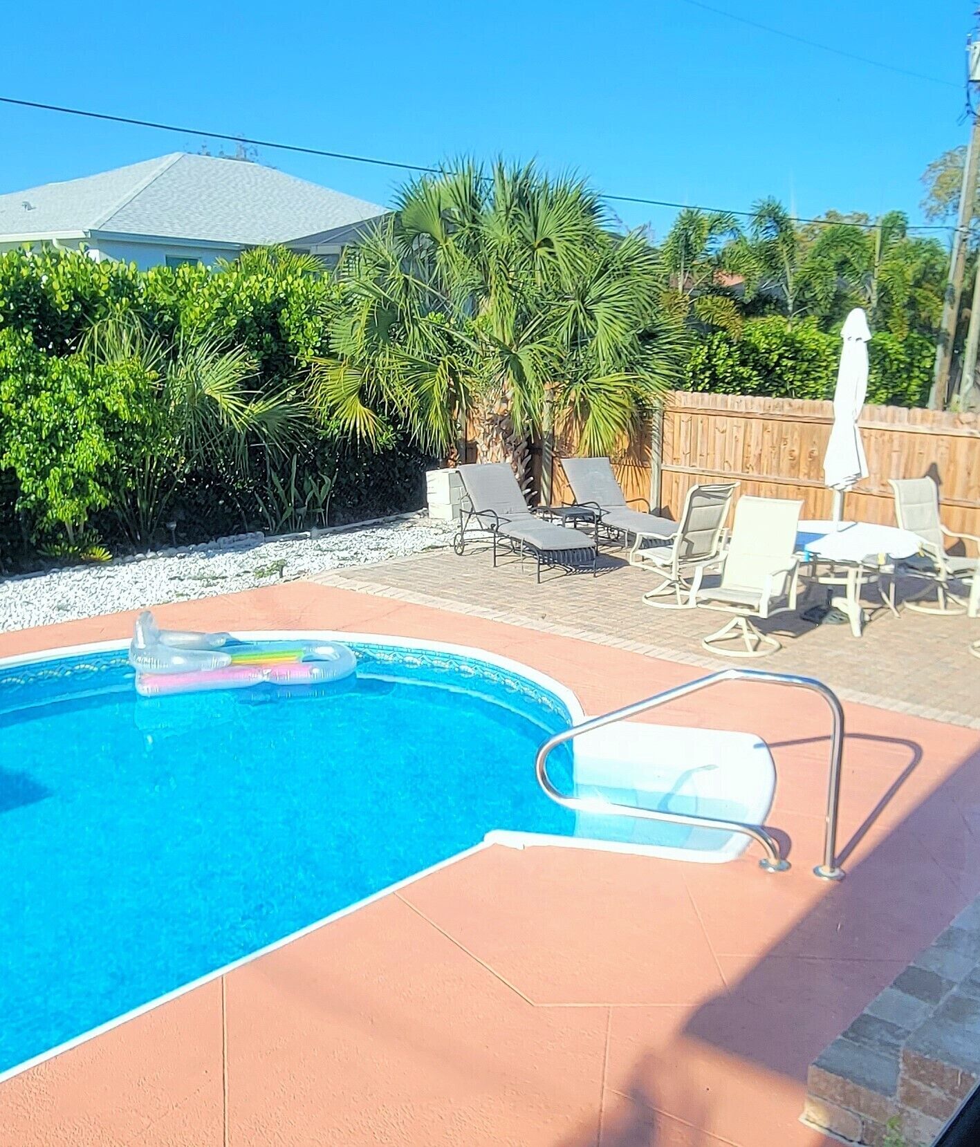 Private Pool home close to shopping, and restaurants! Beach is 1 mile walk-bike