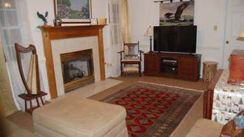 TV connectée, cheminée, lecteur de DVD, médiathÚque