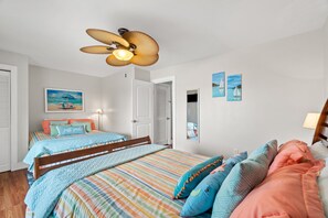 2 bedrooms, travel crib, free WiFi, bed sheets