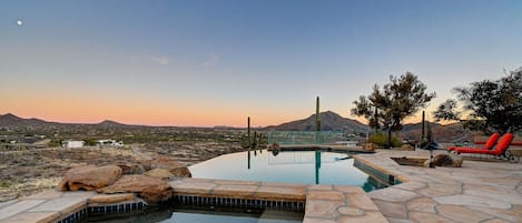 Outdoor pool, a heated pool