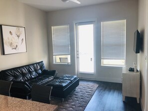 Living room area  - Modern Sanitized 1 Bedroom Condo/ 1st Floor Private Parking (Arlington)