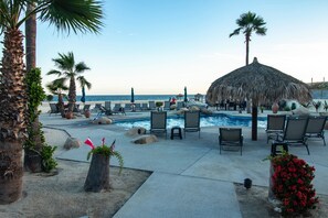 Outdoor pool, a heated pool