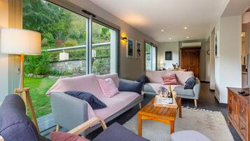 TV connectée, cheminée, chaßne hi-fi