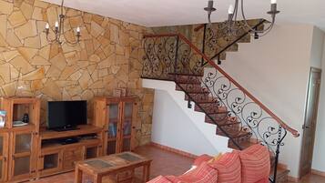 Télévision, lecteur de DVD, livres