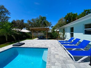 屋外プール、温水プール