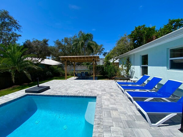 Udendørs pool, opvarmet pool