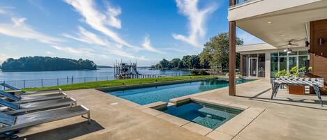 屋外プール、温水プール