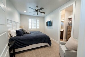 4 bedrooms, iron/ironing board, travel cot, WiFi