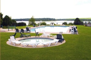 Outdoor pool, a heated pool