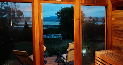 Outdoor Spa and Sauna with Spectacular Views