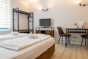 1 bedroom, travel crib, WiFi, bed sheets