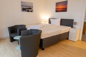 1 bedroom, travel crib, WiFi, bed sheets