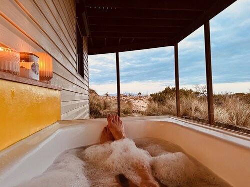 Mid-century beach front house, on five private acres, dogs welcome